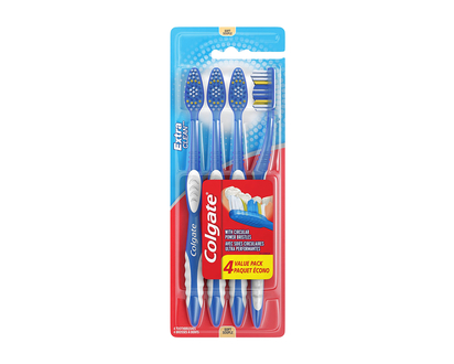 Colgate Extra Clean Soft Toothbrush - 4 pack