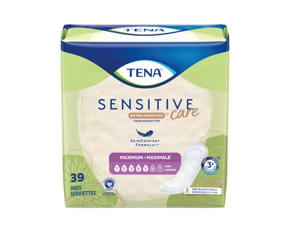 TENA Sensitive Care Extra Coverage Pads - Long - 39s