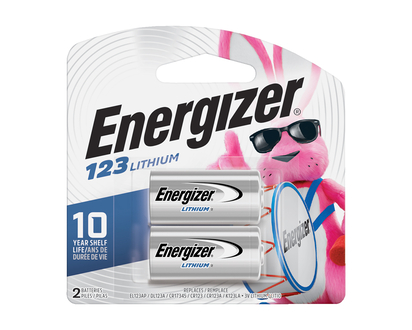 Energizer 3V Lithium Battery 2pack EL123