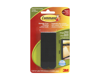 Command Large Picture Hanging Strips - Black - 4 sets