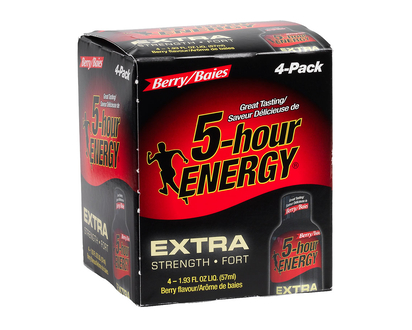 5-Hour Energy Shot Extra Strength - Berry - 4 x 57ml