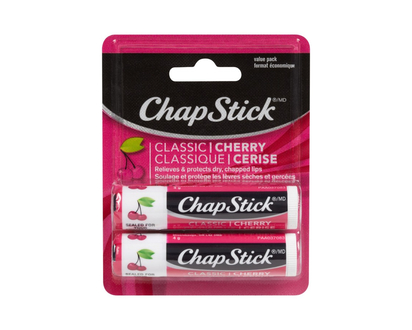 ChapStick Classic Lip Balm - Cherry - 2 x 4g