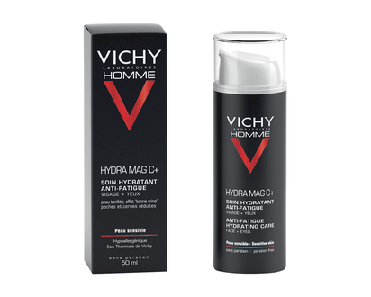 Vichy Homme Hydra Mag C+ Anti-Fatigue 2-in-1 Moisturizer for Face & Eyes - 50ml