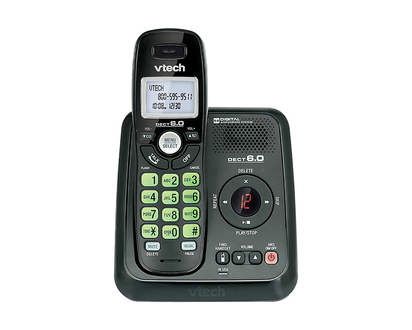 VTech Cordless Phone with Answering Machine - Black - CS612411BK