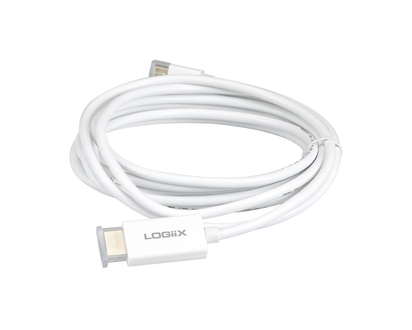 Logiix Mini DisplayPort HDMI 3M Cable - White - LGX-10341