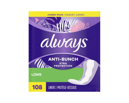 Always Anti-Bunch Xtra Protection Daily Liners - 108's