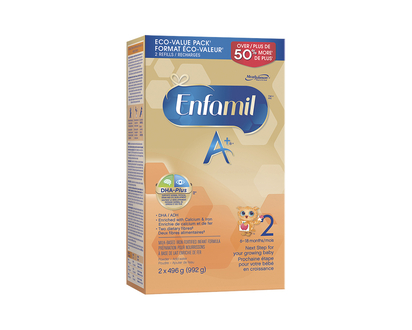 Enfamil A+ 2 Powder Infant Formula Refill - 2 x 496g