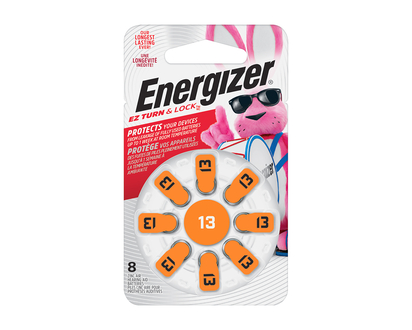 Energizer EZ Turn & Lock Size 13 Hearing Aid Batteries - 8 Pack - AZ13DP-8