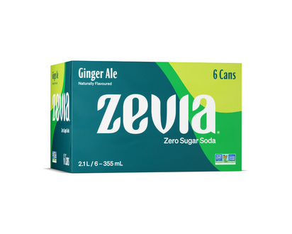 Zevia Soda - Ginger Ale - 6 x 355ml
