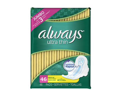 Always Ultra Thin Pads - Regular - 46's