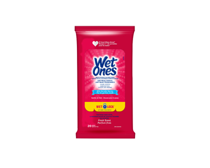 Wet Ones Anti-Bacterial Hand and Face Wipes - Fresh Scent - 20s