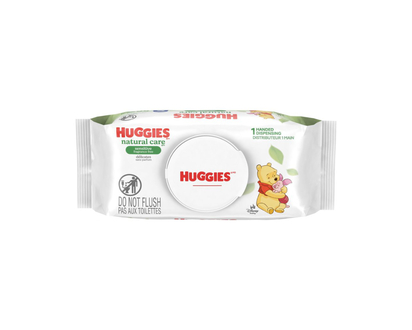 Huggies Natural Care Baby Cleaning Wipes - Fragrance Free - 56 Wipes