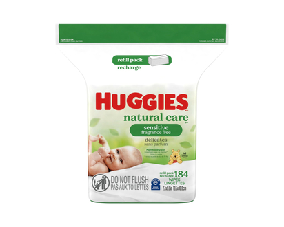 Huggies natural care Baby Cleaning Wipes - 184 Wipes