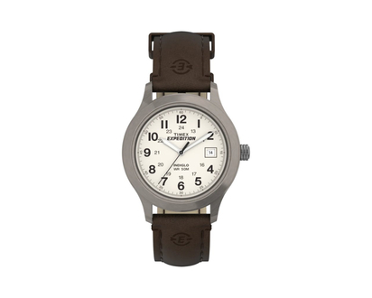Timex Expedition Scout Metal Watch - Silver/Black/Brown - T49870GP