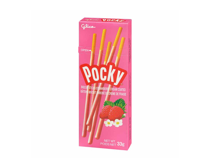 Glico Pocky Cream Coated Biscuit Sticks - Strawberry - 33g