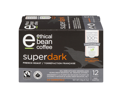 Ethical Bean Coffee - Super Dark French Roast - 12s