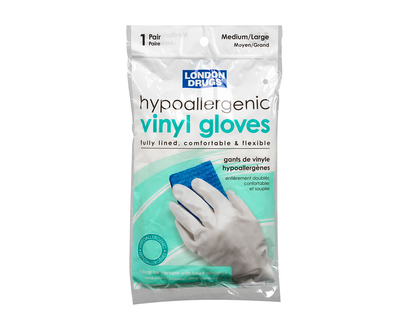 London Drugs Hypoallergenic Vinyl Gloves - Medium/Large - 1 Pair