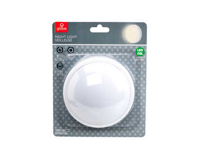 Globe LED Push Light Auto - White
