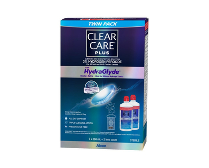 Clear Care Plus HydraGlyde Solution - 2 x 360ml