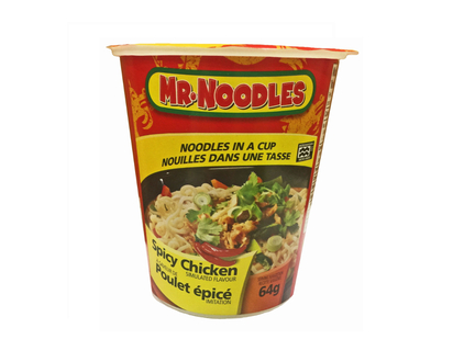 Mr.Noodles Instant Cup Noodles - Spicy Chicken Simulated Flavour - 64g