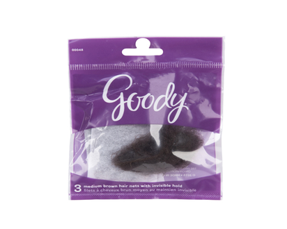 Goody Hair Net - Medium Brown - 3s