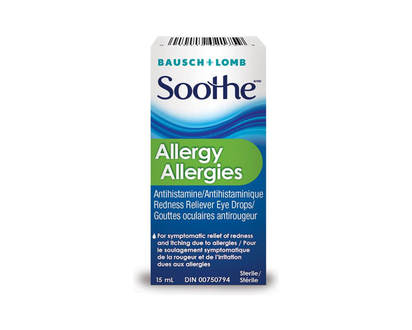 Bausch + Lomb Soothe Allergy Antihistamine Eye Drops - 15ml