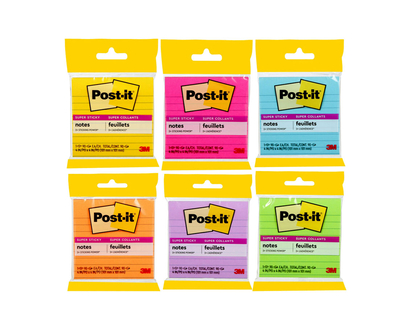 3M Post-it Super Sticky Notes - Rio De Janerio - 4x4 inches