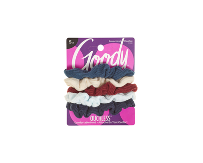 Goody Jersey Ribbed Scrunchies - Small - 5's