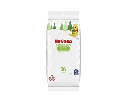 Huggies Natural Care Baby Cleaning Wipes - 16 sheets