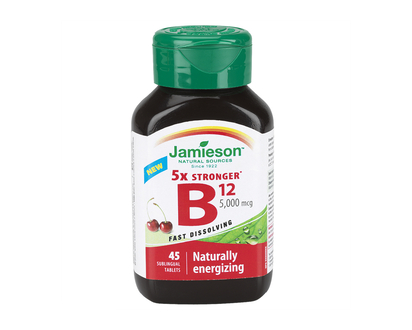 Jamieson 5x Stronger B12 - 5,000 mcg - 45s