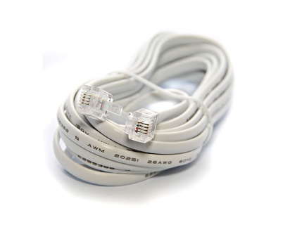 UltraLink Telephone Line Cord Modular Plugs - 12 feet - UHS76WH