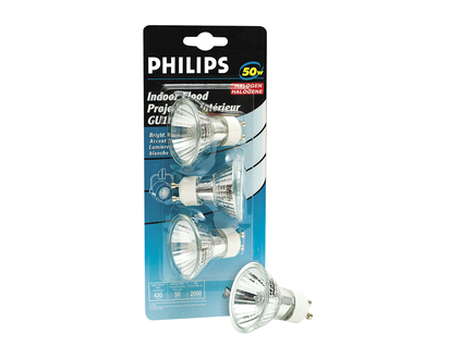 Philips Halogen MRC16 Replacement Bulb - 50W - 3 pack