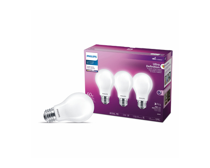 Philips Performance A19 LED Light Bulb - Daylight - 8W/3 pack