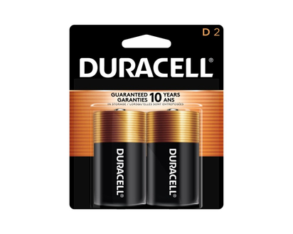 Duracell Coppertop D Alkaline Batteries - 2 pack