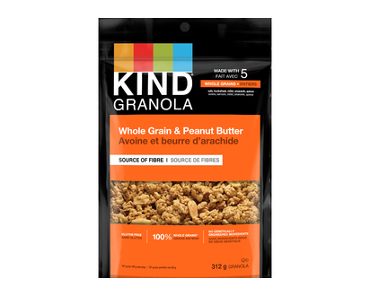 Kind Whole Grain &amp; Peanut Butter Granola - 312g