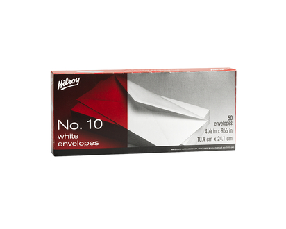 Hilroy Envelopes No.10 Plain - 50 pack