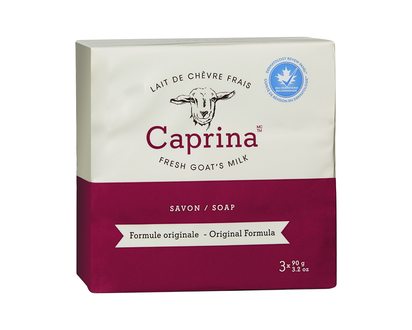 Caprina by Canus Fresh Goat's Milk Soap - Original - 3 x 90g