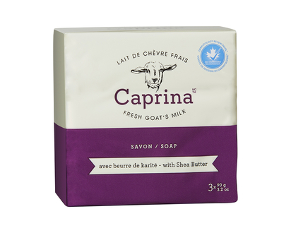 Caprina by Canus Fresh Goat's Milk Soap - Shea Butter - 3 x 90g