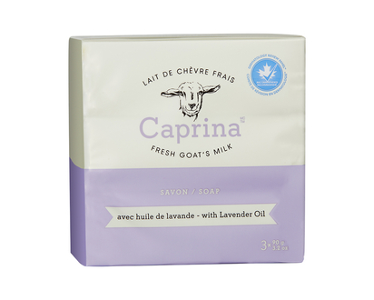 Caprina by Canus Fresh Goat's Milk Soap - Lavender Oil - 3 x 90g