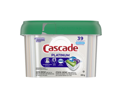 Cascade Platinum ActionPacs Dishwasher Detergent - Fresh Scent - 39s