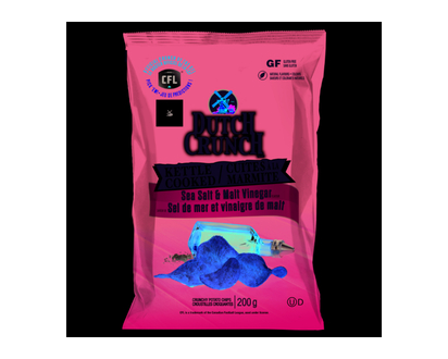 Dutch Crunch Kettle Cooked Potato Chips - Sea Salt & Malt Vinegar - 200g
