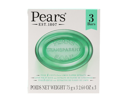 Pears Lemon Flower Extract Oil-Clear Soap - 3x75g