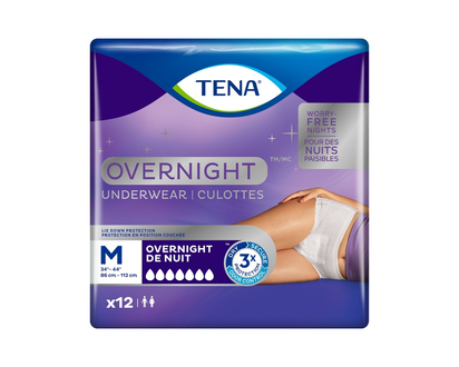 TENA Overnight Incontinence Underwear - Medium - 12s