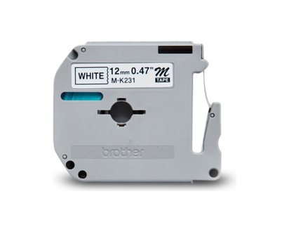 Brother Tape for P-touch Label Makers - Black on White - MK231