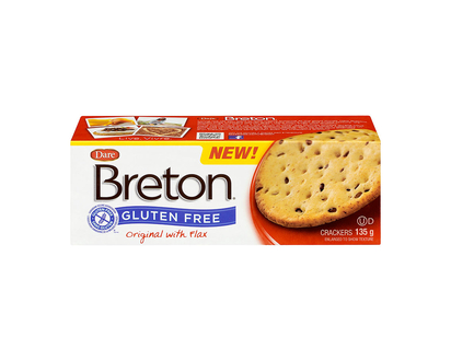 Breton Gluten Free Crackers - Original with Flax - 135g