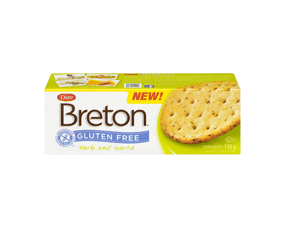 Breton Gluten Free Crackers - Herb & Garlic - 135g