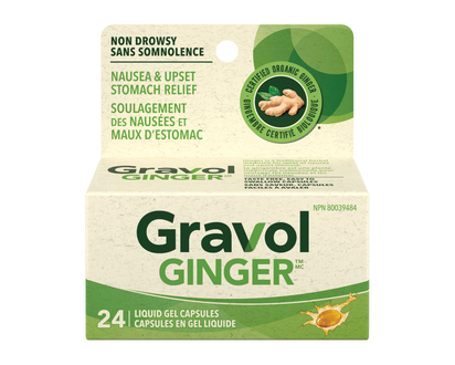 Gravol Natural Source Ginger Liquid Gels - 24's