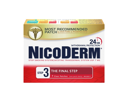 NicoDerm Step 3 Nicotine Clear Patches - 7mg - 7's