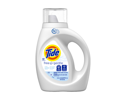 Tide HE Liquid Laundry Detergent - Free & Gentle - 1.24L / 32 loads