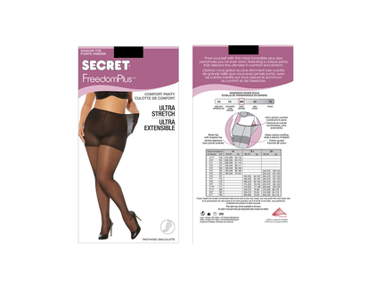 Secret Freedom Plus Pantyhose - Black - 1XL